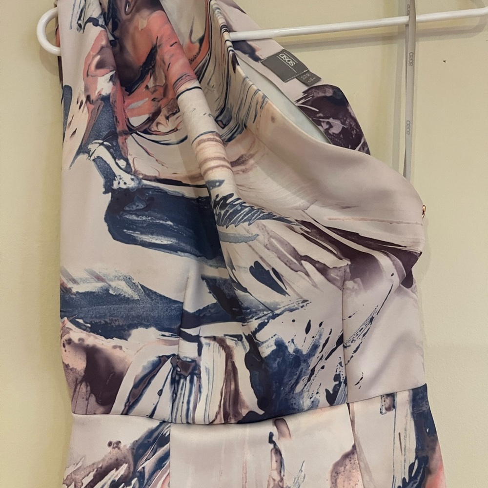 ASOS Abstract Print One-Shoulder Dress - Picture 3 of 7